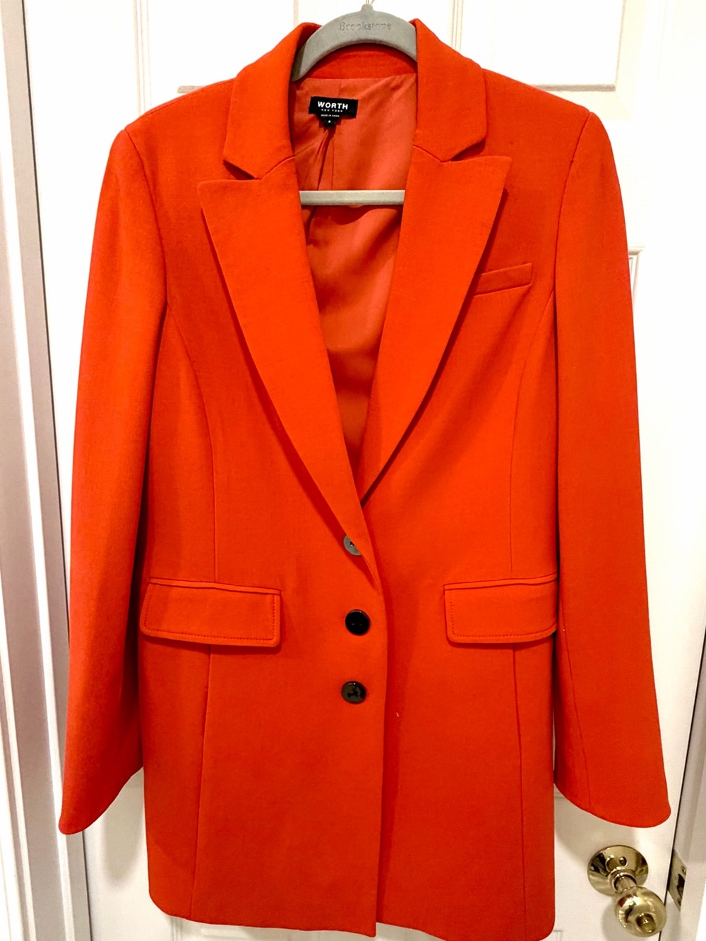 Worth Vibrant Orange Tailored Blazer